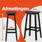 Alterego Dumas - Barkruk - Zwart Hout - 41x32x76cm