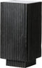 Gatura zuil 30x30x60 cm - hout mat zwart/glas smoke