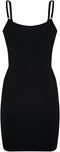 MAGIC Bodyfashion Seamless BodyJurk - Corrigerende jurk met verstelbare spaghettibandjes - Zwart - Maat XL