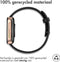 iMoshion Bandje Geschikt voor Oppo Watch 41 mm - iMoshion Siliconen band zilver knoopje - Zwart