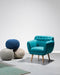 MELBY - Chesterfield fauteuil - Blauw - Polyester