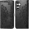 imoshion Hoesje Geschikt voor Samsung Galaxy S23 FE Hoesje Met Pasjeshouder - imoshion Mandala Bookcase - Zwart