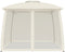 vidaXL - Prieel - zijwanden - van - gaas - en - dubbel - dak - 2,93x2,93 - m - staal - crème