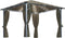 vidaXL - Prieel - met - gordijn - en - LED-lichtslinger - 3x3 - m - aluminium - taupe