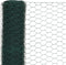 vidaXL Draadgaas hexagonaal 25x1.5 m staal met PVC coating groen
