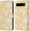 iMoshion Hoesje Geschikt voor Google Pixel 6a Hoesje Met Pasjeshouder - iMoshion Design Bookcase smartphone - Geel / Yellow Flowers