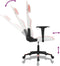 vidaXL - Gamestoel - kunstleer - wit - en - roze