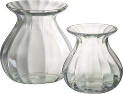 J-Line vaas Amo - glas - transparant - large - Ø 18 cm