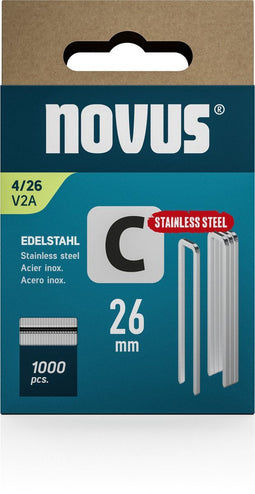 Novus 042-0805 - Niet C 4/26mm V2A RVS - 1000 stuks
