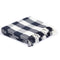vidaXL - Plaid - geblokt - 220x250 - cm - katoen - marineblauw