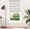 vidaXL - Zebra - rolgordijn - 110x200 - cm - stofbreedte - 105,9 - cm - lichtgrijs
