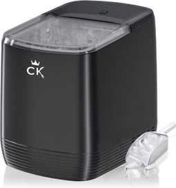 CuisineKing HS21 - IJsblokjesmachine - 12 kg per 24 uur - 9 blokjes in 3 min - Zwart