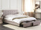 ROCHELLE - Tweepersoonsbed - Lichtgrijs - 160 x 200 cm - Polyester