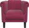 vidaXL Fauteuil fluweel wijnrood