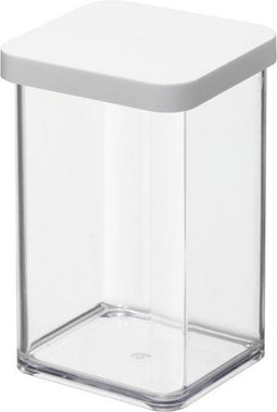 Rotho - Voorraadpot - Luchtdicht - Voorraadbus - Vershouddoos 10x10x14 cm Transparant / Wit 1000 ml