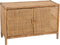 J-Line Ozara Rotan kast - 2 deuren - hout - naturel - woonaccessoires