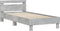 vidaXL - Bedframe - met - hoofdbord - en - LED-verlichting - betongrijs - 75x190 - cm
