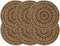 vidaXL - Placemats - 4 - st - rond - 38 - cm - katoen - effen - donkergrijs