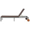 vidaXL - Ligbed - met - wieltjes - poly - rattan - bruin
