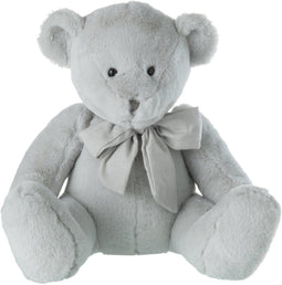 J-Line knuffel Beer met Strike - pluche/polyester - grijs - large