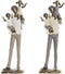 Decoratieve figuren DKD Home Decor Koper Wit Hars Modern Familie (10 x 6 x 28 cm) (2 Stuks)
