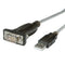 Roline Converter kabel - USB A naar Serieel (9-pins) - 1,8 m Grijs