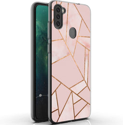 iMoshion Hoesje Geschikt voor Samsung Galaxy M11 / A11 Hoesje Siliconen - iMoshion Design hoesje - Roze / Meerkleurig / Goud / Pink Graphic