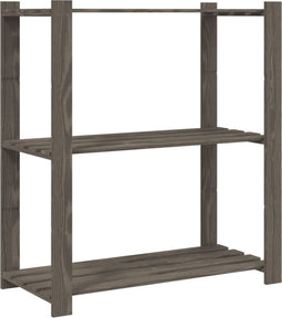 vidaXL - Opbergrek - 3-laags - 80x38x90 - cm - massief - grenenhout - grijs
