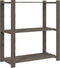 vidaXL - Opbergrek - 3-laags - 80x38x90 - cm - massief - grenenhout - grijs