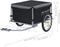 vidaXL - Fietstrailer - 65 - kg - zwart - en - grijs