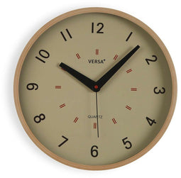 Muurklok Versa Beige Plastic 4 x 30 x 30 cm