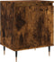 vidaXL - Nachtkastje - 40x30x50 - cm - bewerkt - hout - gerookt - eikenkleurig