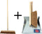 Synx Tools Binnen bezem 40cm Coco Met Handveger en blik bezemset - kokosvezel - bezem en blik - Stoffer en blik - Bezem - Cocosharen - Zaalveger - stoffer - Schoonmaakartikelen