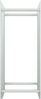 vidaXL - Haardhoutrek - 40x35x100 - cm - gehard - glas - wit