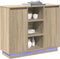 vidaXL - Dressoir - met - LED - Sonoma - Eik - 90x32x75 - cm - Gelaagd - Hout