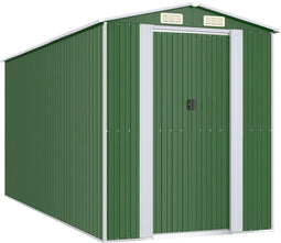 vidaXL - Tuinschuur - 192x440x223 - cm - gegalvaniseerd - staal - groen