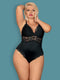 Obsessive 810-TED-1 Teddy - Erotische Lingerieset - Maat XXL - Zwart