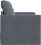 vidaXL - Vloersofa - Enkel - Convertible - Fluweel - 74x77x81 - cm - Donkergrijs