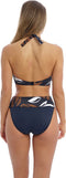 Fantasie Lake Orta - UW Halter Bikini Top - Flatteuze vorm en ondersteuning - Marine/Wit/Bruin