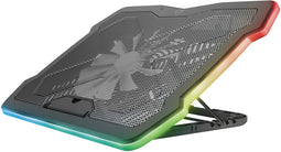 Trust GXT 1126 Aura - Koelstandaard met 200 mm ventilator - Meerkleurige verlichting - Zwart