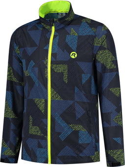 Rogelli Electro - Hardloopjack - Lichtgewicht winddicht - Donkerblauw Zwart Fluor - M