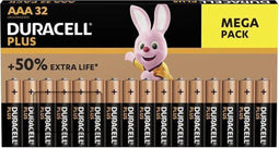 Duracell Plus - AAA Alkaline Batterijen - 32 stuks