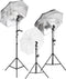 vidaXL - Fotostudioset - met - verlichtingsset, - achtergrond - en - reflector