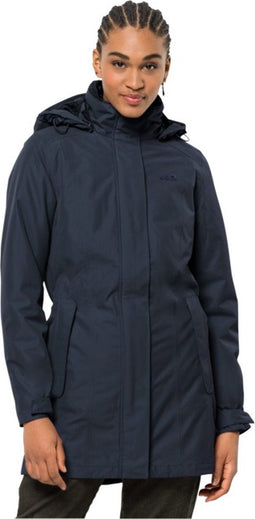 Jack Wolfskin MADISON AVENUE COAT - Outdoorjas - Ademend - Nachtblauw (2022)