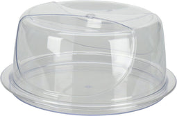 Excellent Houseware Taartstolp/vershouddoos - transparant - kunststof - 34 cm - Taart bewaren/serveren