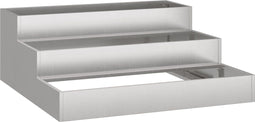 vidaXL - Tuinplanter - 3-Lagen - 90x90x35 - cm - Verweerd - staal