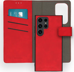 iMoshion Hoesje Geschikt voor Samsung Galaxy S24 Ultra Hoesje Met Pasjeshouder - iMoshion Uitneembare 2-in-1 Luxe Bookcase - Rood