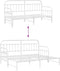 vidaXL - Bedbank - met - Uittrekbed - - - Wit, - 80x200 - cm, - Staal
