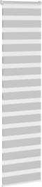 vidaXL - Zebra - rolgordijn - 60x230 - cm - stofbreedte - 55,9 - lichtgrijs