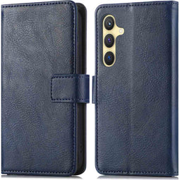 iMoshion Hoesje Geschikt voor Samsung Galaxy S24 Hoesje Met Pasjeshouder - iMoshion Luxe Bookcase - Donkerblauw